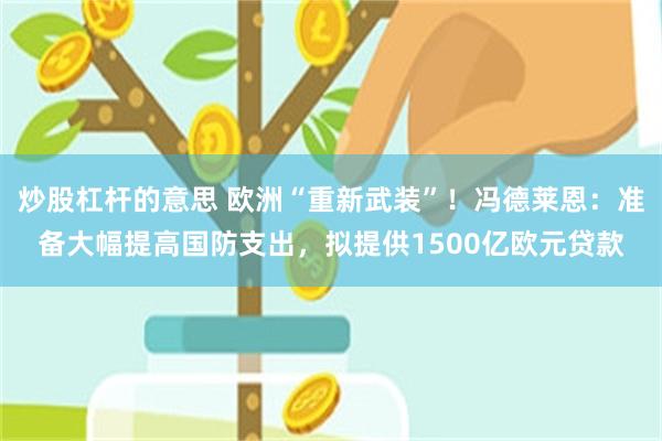 炒股杠杆的意思 欧洲“重新武装”！冯德莱恩：准备大幅提高国防支出，拟提供1500亿欧元贷款