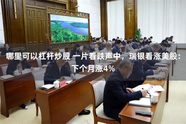 哪里可以杠杆炒股 一片看跌声中，瑞银看涨美股：下个月涨4%