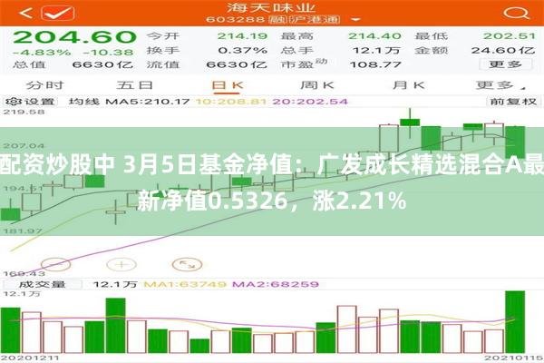 配资炒股中 3月5日基金净值：广发成长精选混合A最新净值0.5326，涨2.21%