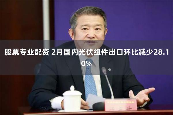 股票专业配资 2月国内光伏组件出口环比减少28.10%