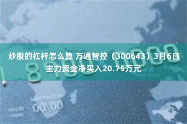 炒股的杠杆怎么算 万通智控（300643）3月6日主力资金净买入20.75万元