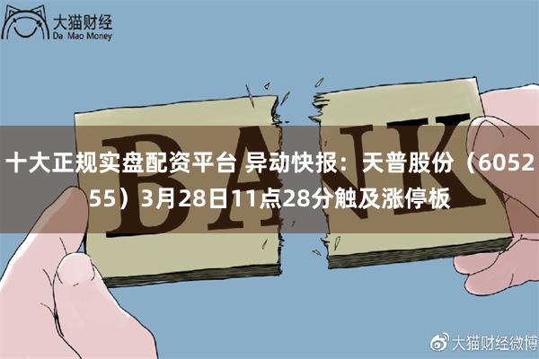十大正规实盘配资平台 异动快报：天普股份（605255）3月28日11点28分触及涨停板