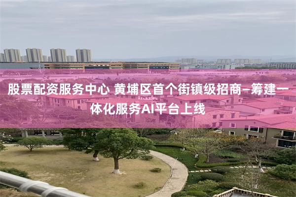 股票配资服务中心 黄埔区首个街镇级招商—筹建一体化服务AI平台上线