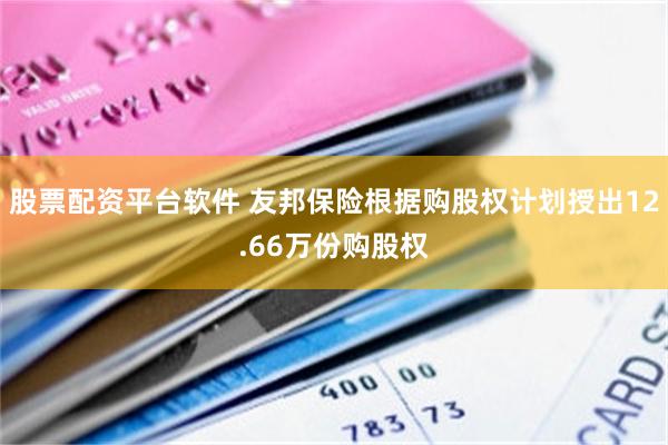 股票配资平台软件 友邦保险根据购股权计划授出12.66万份购股权