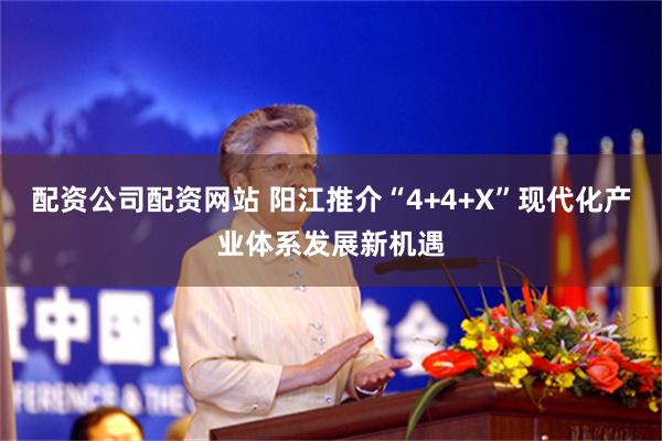 配资公司配资网站 阳江推介“4+4+X”现代化产业体系发展新机遇