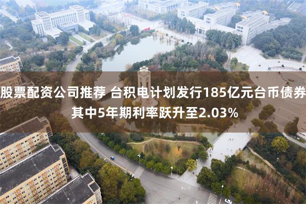 股票配资公司推荐 台积电计划发行185亿元台币债券 其中5年期利率跃升至2.03%