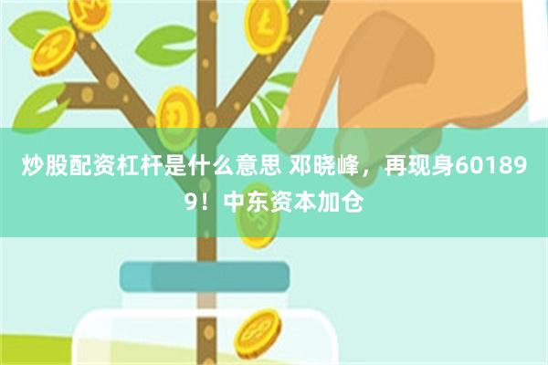 炒股配资杠杆是什么意思 邓晓峰,再现身601899!中东资本加仓
