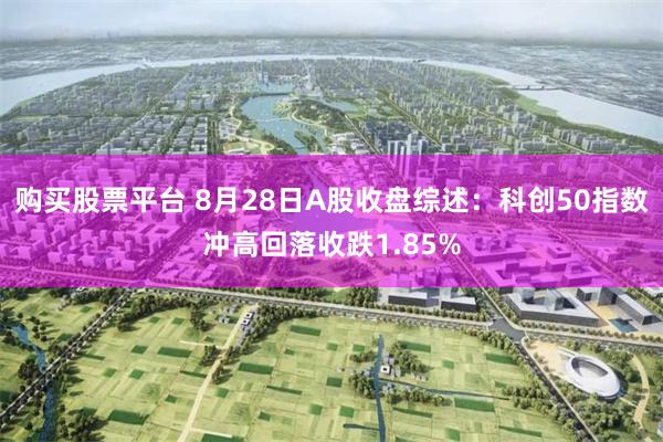 购买股票平台 8月28日A股收盘综述：科创50指数冲高回落收跌1.85%