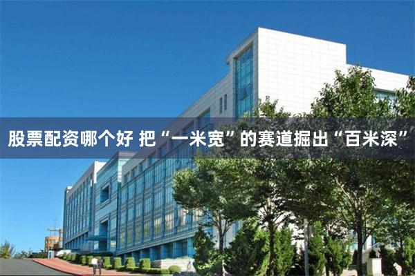 股票配资哪个好 把“一米宽”的赛道掘出“百米深”