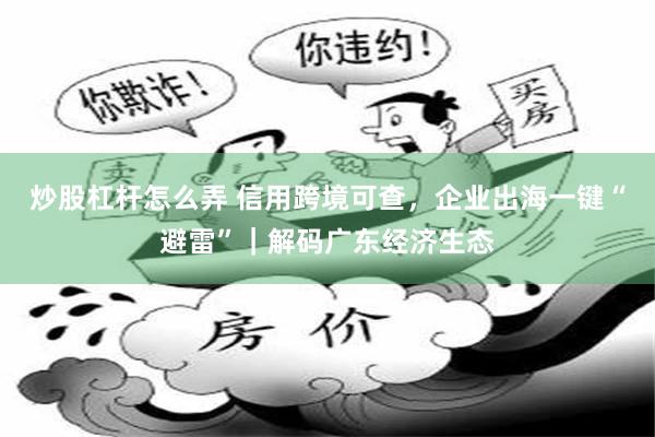 炒股杠杆怎么弄 信用跨境可查，企业出海一键“避雷”｜解码广东经济生态