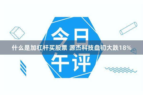 什么是加杠杆买股票 源杰科技盘初大跌18%